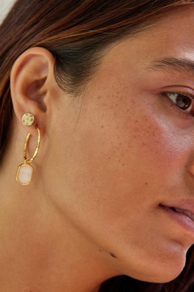 gold hoop dangle earring