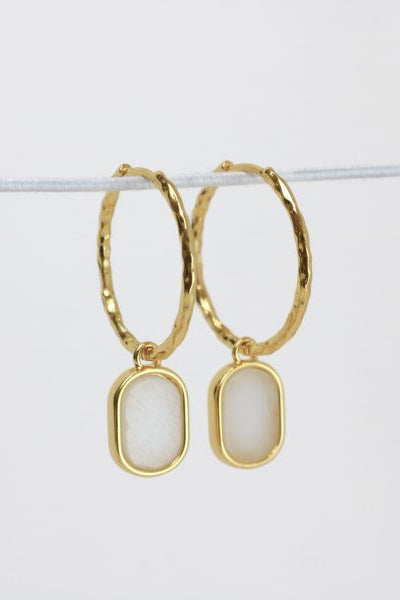 gold hoop dangle earring
