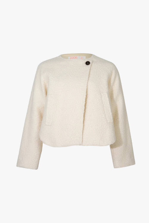 COOP Boucle crop cream jacket 