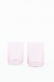 Pale Pink Ribbed Set 2 Tumblers
