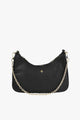 Paloma Black Pebble Gold Vegan Leather Crossbody Bag