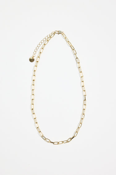 Paper Clip Gold Necklace