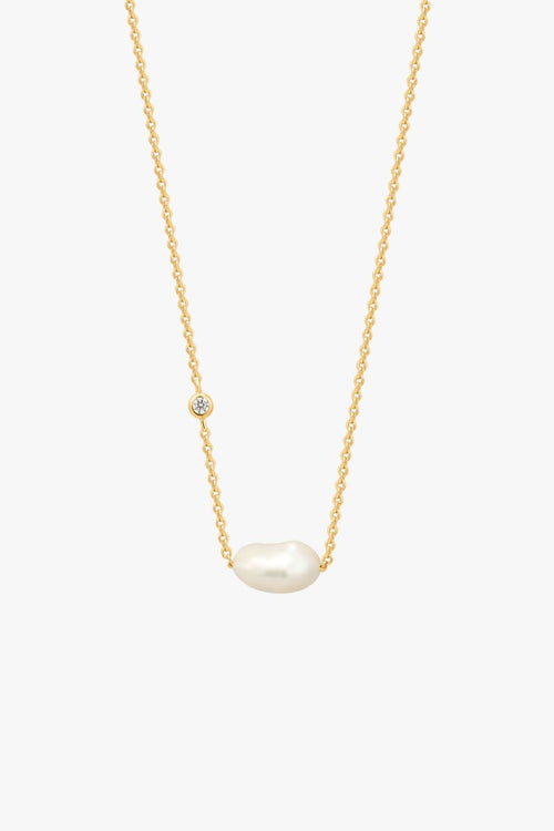 Pearl Bar Gold Necklace ACC Jewellery Ania Haie   