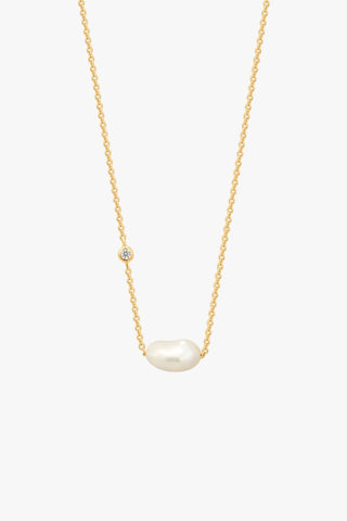 Pearl Bar Gold Necklace ACC Jewellery Ania Haie   