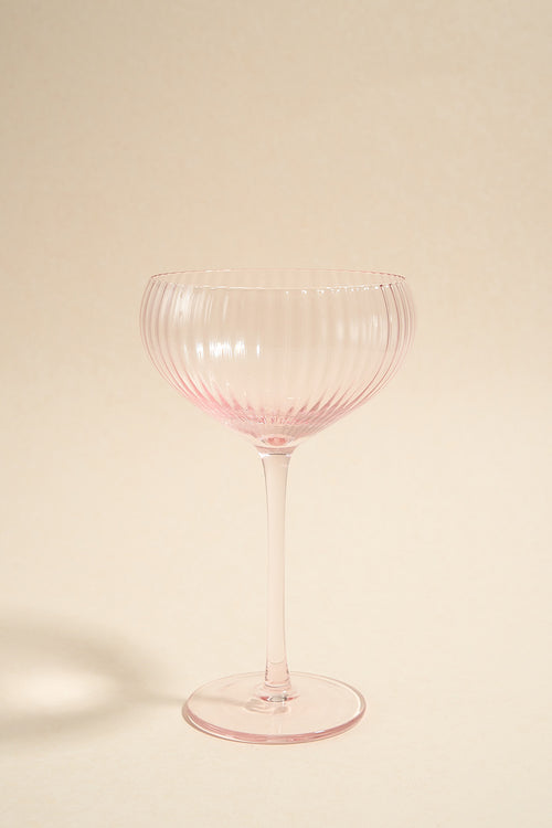 pink ripple wine glass