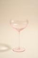 Pink Ripple Wide Champagne Wine Glass