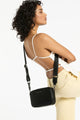 Plunder Black Crossbody Bag Webbed Strap