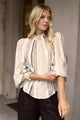 Poet Forest Stripe Long Sleeve High Neck Top