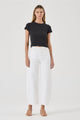 Gigi Vintage White Barrel Jean