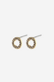 Tessa Preciosa Crystals on Small Gold Circle EOL Studs