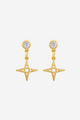 Star Stud Drop EOL Earrings Gold