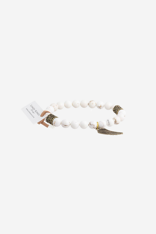 Howlite Cream and Gold Bracelet Set ACC Jewellery Lindi Kingi   