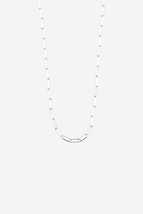 Ronja Rectangular Chain Link Silver Necklace ACC Jewellery Pilgrim   