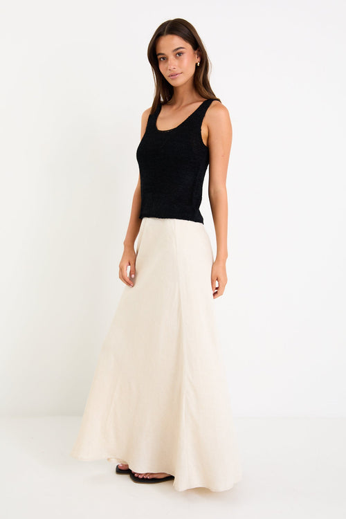 Reef Black Relaxed Knit Tank Top