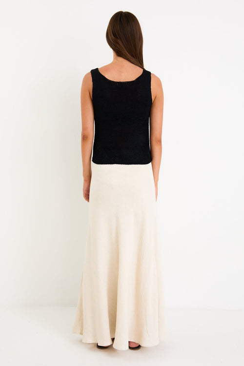 Reef Black Relaxed Knit Tank Top