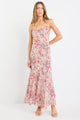 Reign Floral Animal Georgette Strappy Maxi Dress