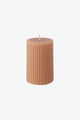 Ribbed Goji Berry Ginger 8cm Pillar Candle