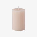 Ribbed Vanilla Buff 8cm Pillar Candle HW Fragrance - Candle, Diffuser, Room Spray, Oil Amalfi   