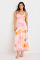 Romance Sunset Print Strappy Floaty Maxi Dress