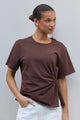 Rupture Chocolate Split Detail Tee