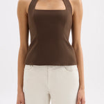 Myra Chocolate Halter Top