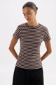 Organic Chocolate Stripe SS Baby Tee