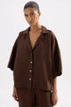 Lounge Chocolate Linen SS Shirt