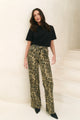 Richmond Leopard Mid Rise Wide Leg Jean