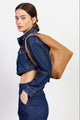 Kiki Toffee Lightly Milled Shoulder Bag