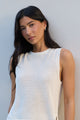 Salute Ivory Relaxed Sleeveless Knit Top
