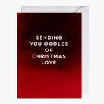 Sending you Oodles of Christmas Love Red Mini Greeting Card HW Christmas Oxted   