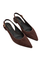 Odette Chocolate Slingback Flat Sandal