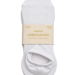 Grey and white three-pack of invisible boat socks in a soft cotton blend, designed with a low-cut profile for discreet wear with sneakers, loafers and flats.