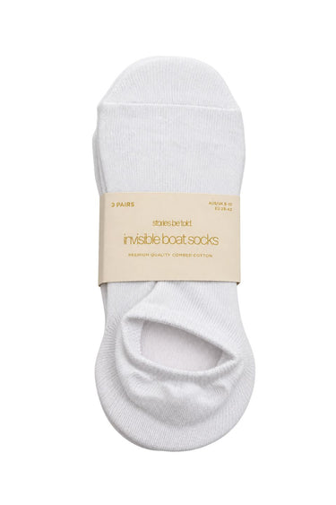 Grey and white three-pack of invisible boat socks in a soft cotton blend, designed with a low-cut profile for discreet wear with sneakers, loafers and flats.