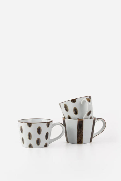 spotted ceramic mug