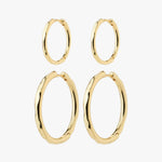 Eve Hoop 2-in-1 Set Gold-Plated Earrings ACC Jewellery Pilgrim   