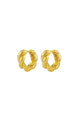 Wilhemina Twist Gold Sleeper Earrings