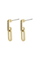 Elise Linked Earrings Gold Plated with Crystal
