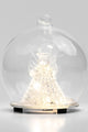 Glass White Clear 10cm Light Up Angel Globe