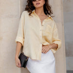 Optimum Lemon Linen Oversized Shirt