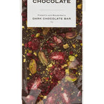 Dark Chocolate, Pistachio and Boysenberry Bar