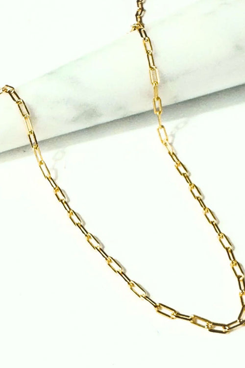 Paperclip Gold Necklace