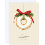 donut wreath christmas greeting card