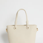 Siena Beige PU Leather Small Knot Top Handle Bag