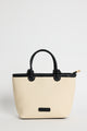 Siena Natural Canvas PU Trim Small Knot Top Handle Bag