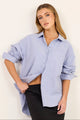 Signature Blue Oxford Oversized Shirt