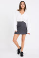 Simmer Charcoal Boucle Mini Skirt