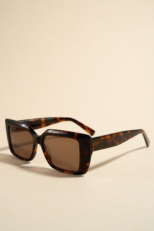 brown rectangle sunglasses