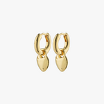 gold heart earring