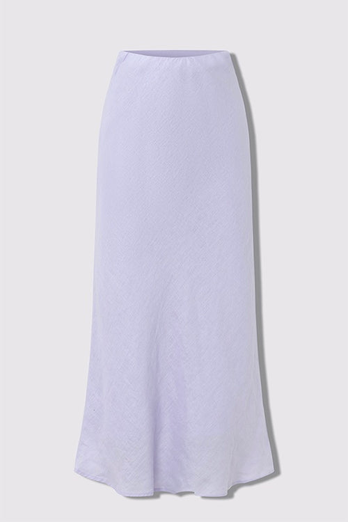 Soulmate Lilac Linen Bias Midi Skirt WW Skirt Among the Brave   